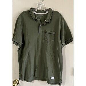 Adam Levine Collection Men’s Polo Sz Xl Olive Green 100% Cotton Casual